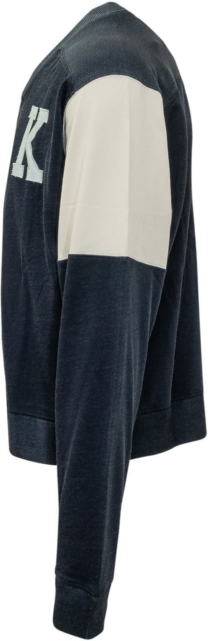 Kenzo Cardigan con Lettering Navy
