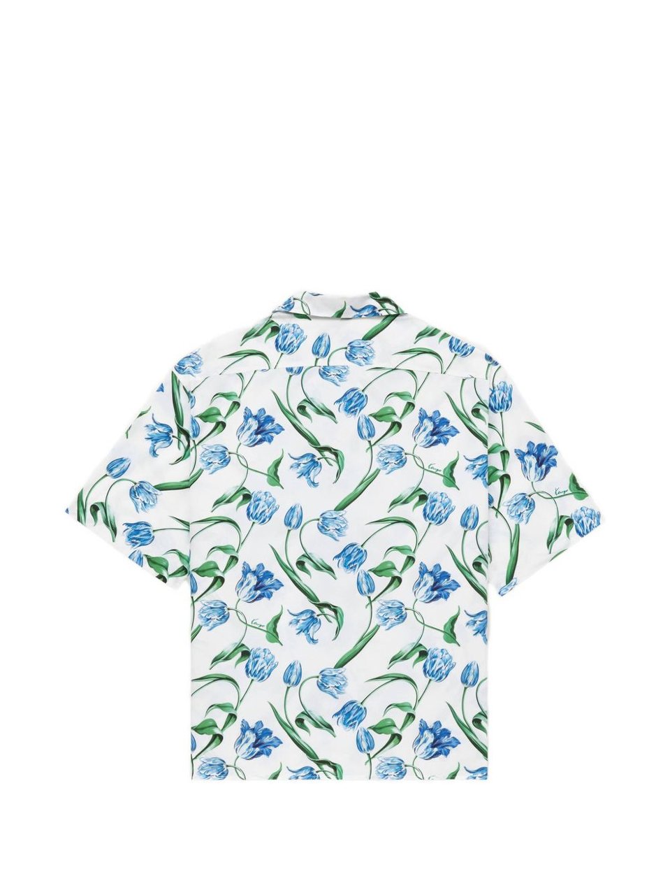 Kenzo Relaxed Fit Floral Pattern Shirt with Classic Collar Wit