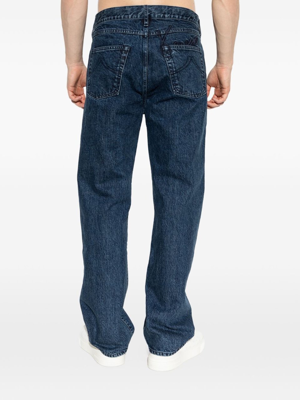 Kenzo Tailored Slim Fit Straight Leg Trousers Blauw