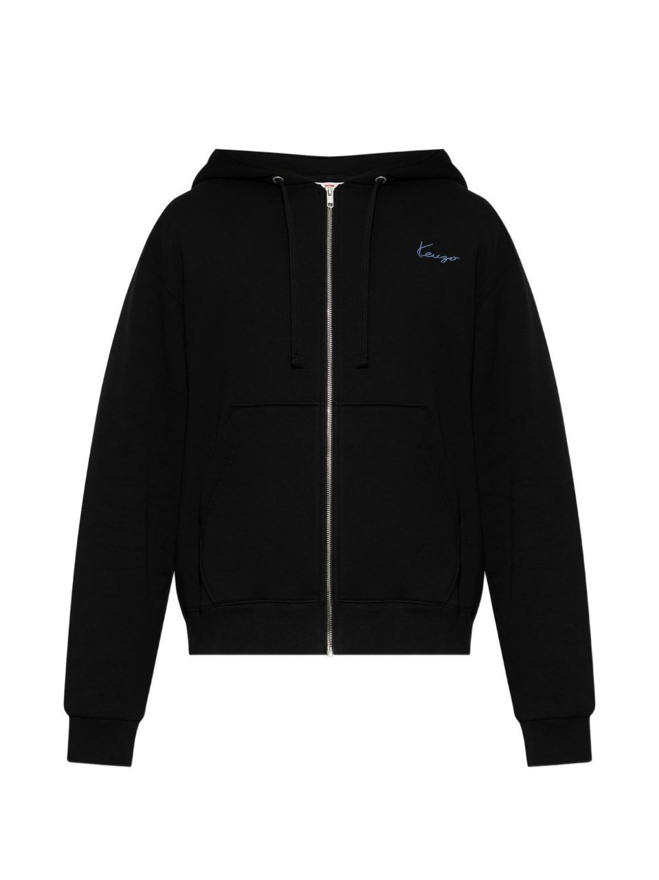 Kenzo Black Round Neck Logo Knit Sweater Zwart