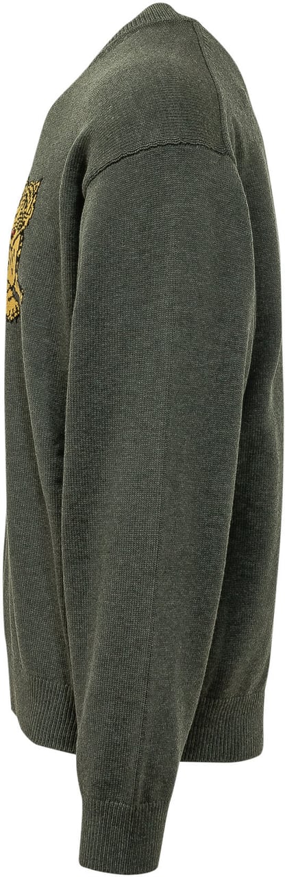Kenzo Maglia Jumping Tiger con Girocollo Donkergroen