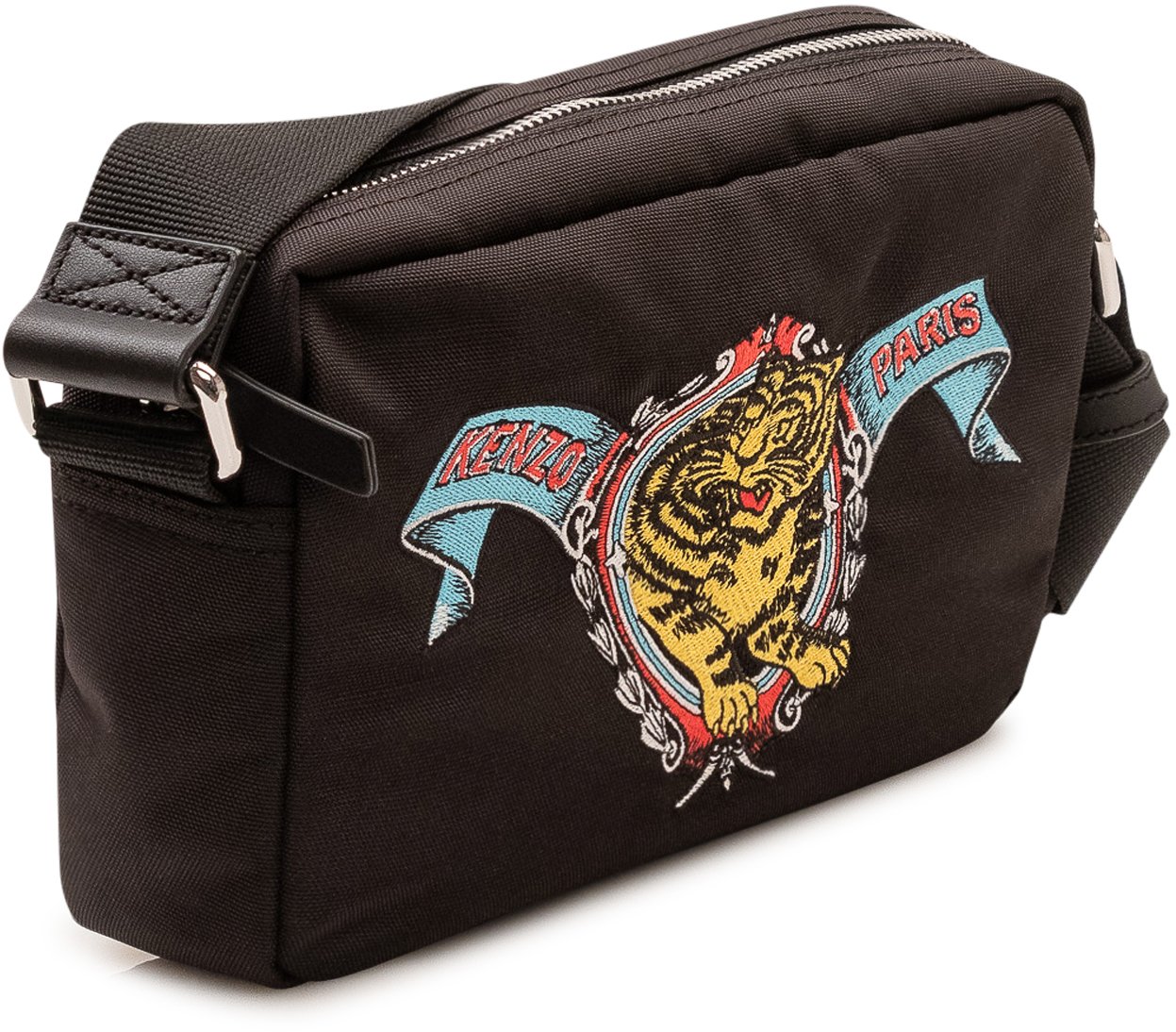 Kenzo Borsa a Tracolla con Ricamo Tigre Zwart
