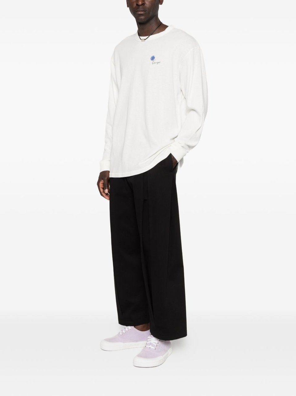 Kenzo Graphic Print Crew Neck Cotton T-Shirt Wit