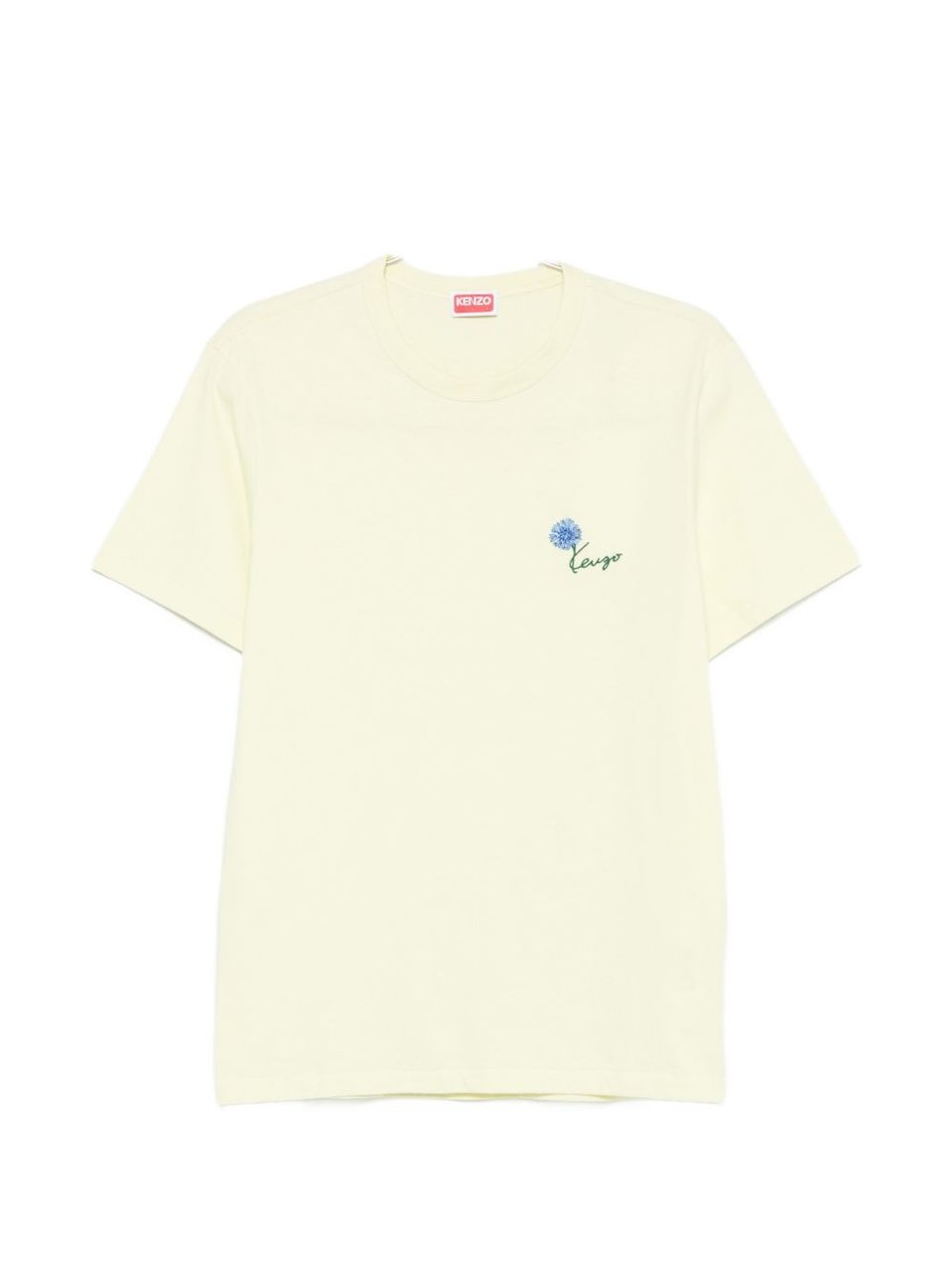 Kenzo Embroidered Logo Crew Neck T-Shirt with Minimalist Design Neutraal