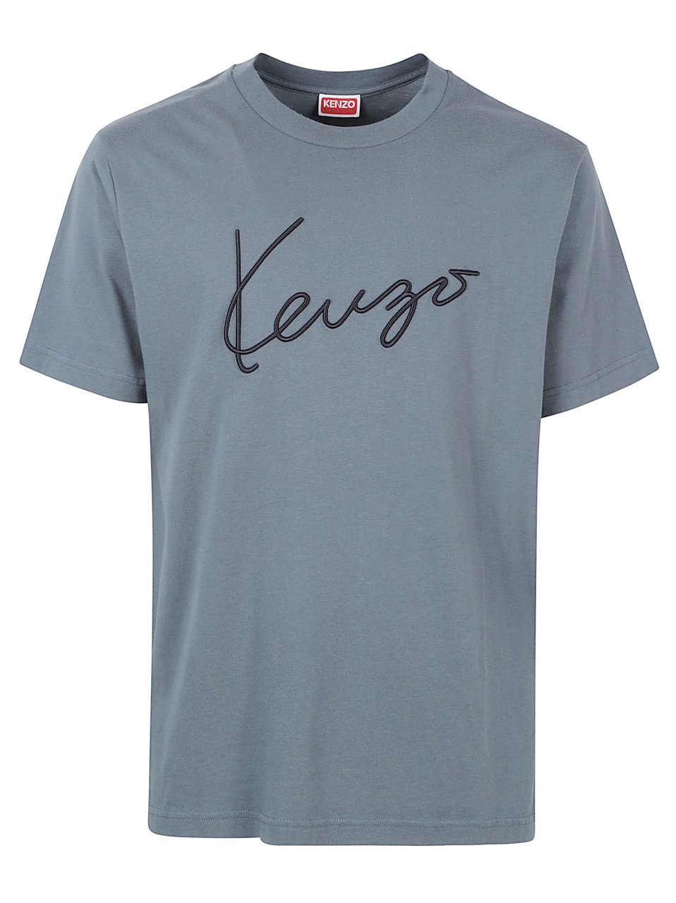Kenzo Relaxed Fit Crew Neck T-Shirt with Embroidered Logo Grijs