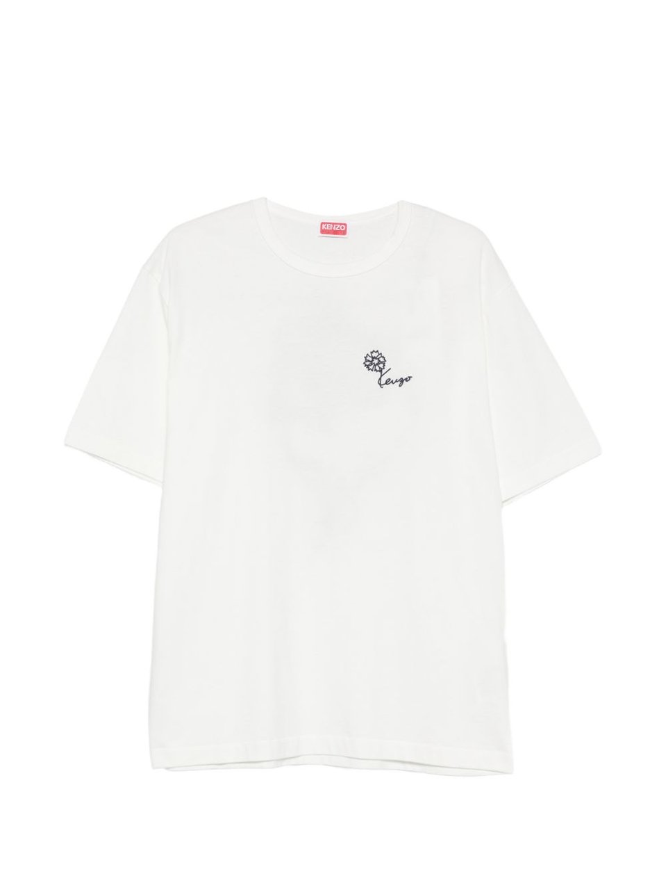 Kenzo Grey Relaxed Fit Graphic Print T-Shirt Wit