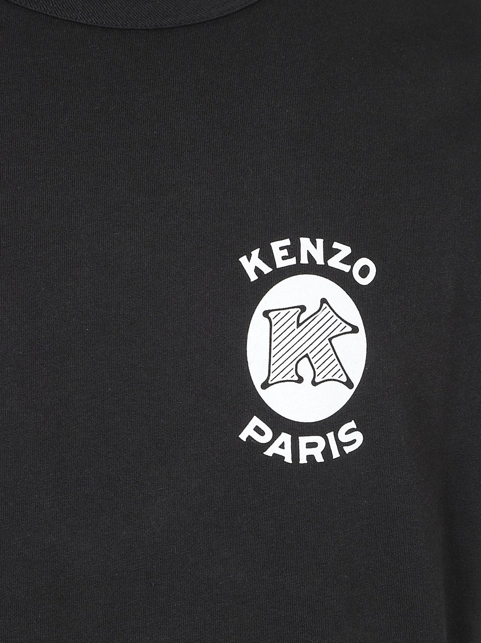Kenzo Short-Sleeve Graphic T-Shirt with Floral Design Zwart