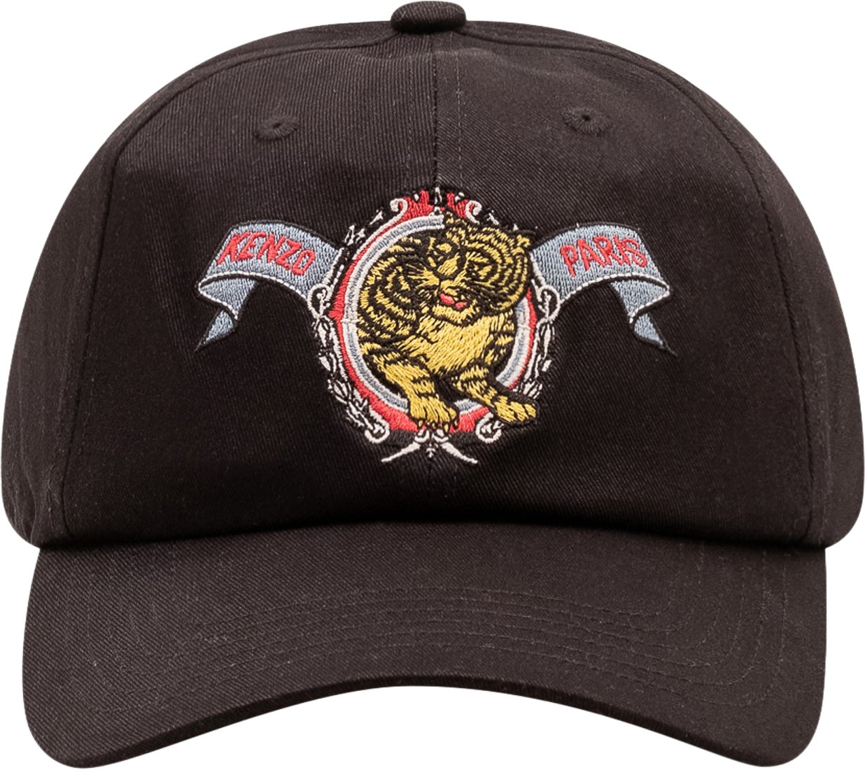 Kenzo Cappellino con Ricamo Tigre Zwart