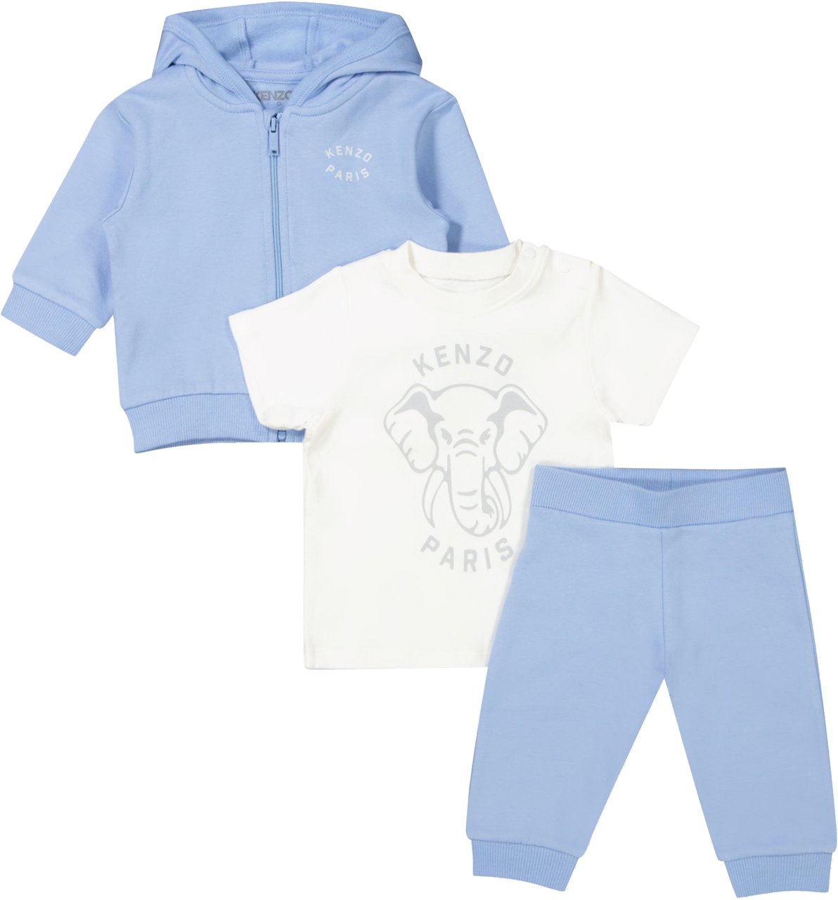 Kenzo Kenzo kids Baby Unisex Joggingpak In Licht Blauw Blauw