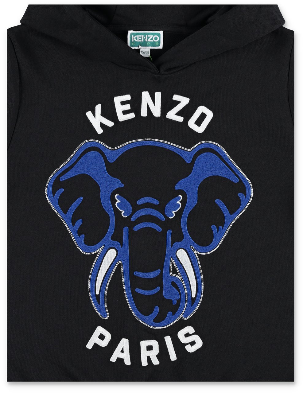Kenzo Fleece Hoodie Elephant Nero Zwart