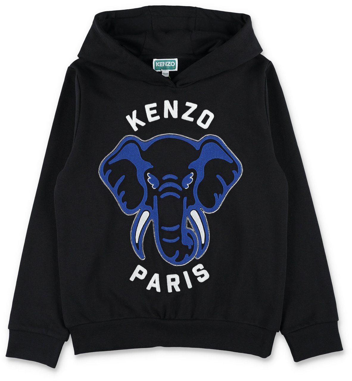 Kenzo Fleece Hoodie Elephant Nero Zwart