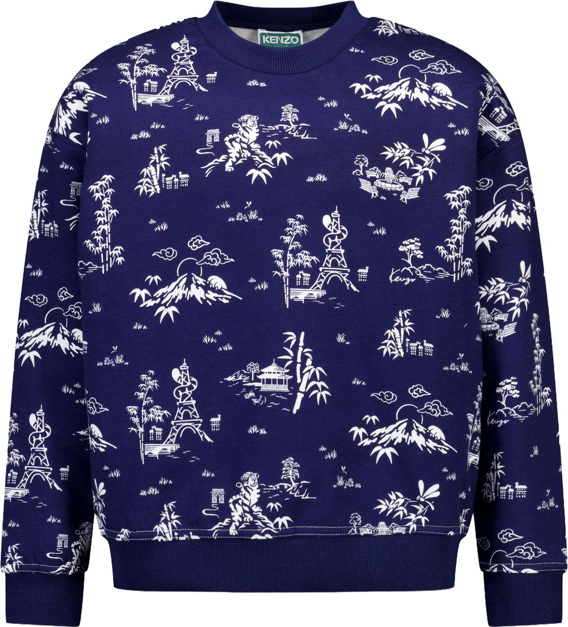 Kenzo Kenzo Kids Kinder Jongens Trui In Navy Blauw