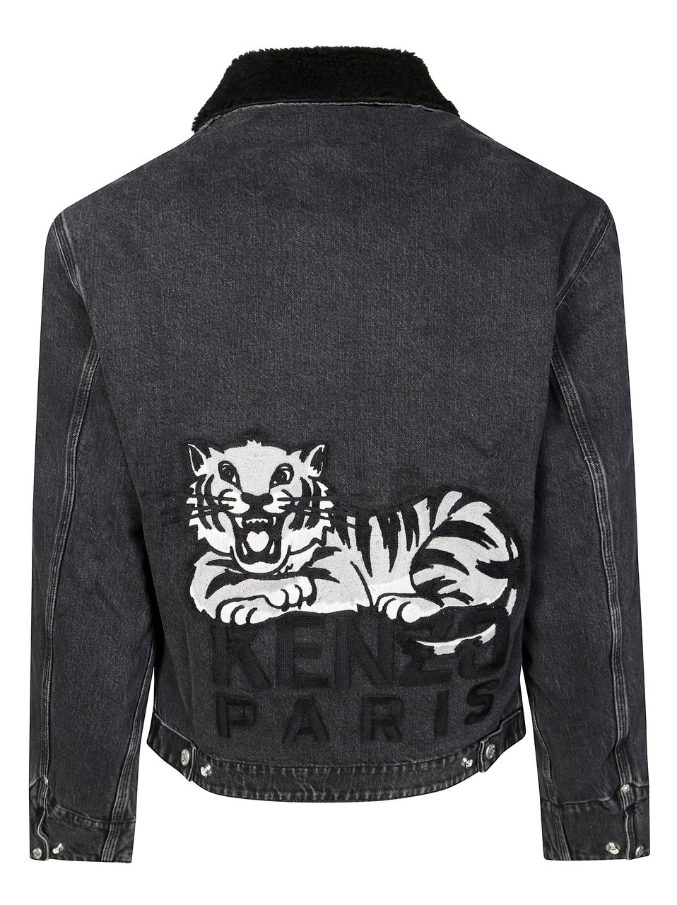 Kenzo Dark Wash Denim Jacket Zwart