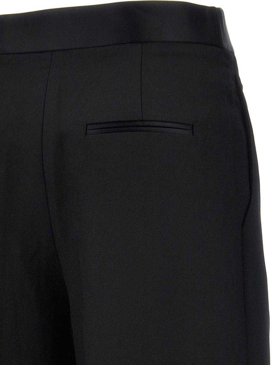 Khaite Black Viscose Casual Pants Zwart