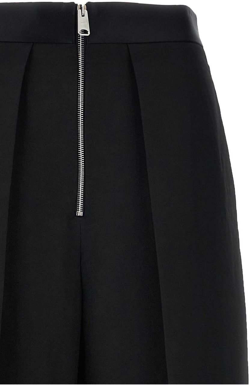 Khaite Black Viscose Casual Pants Zwart