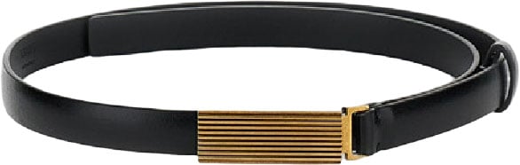 Khaite Empire Calf Leather Belt Zwart