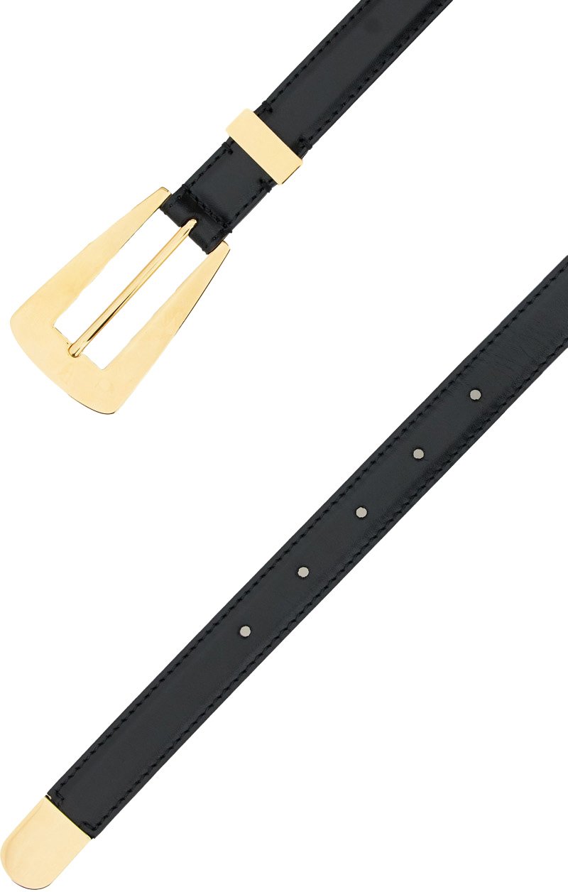 Khaite Lucca Leather Belt Zwart