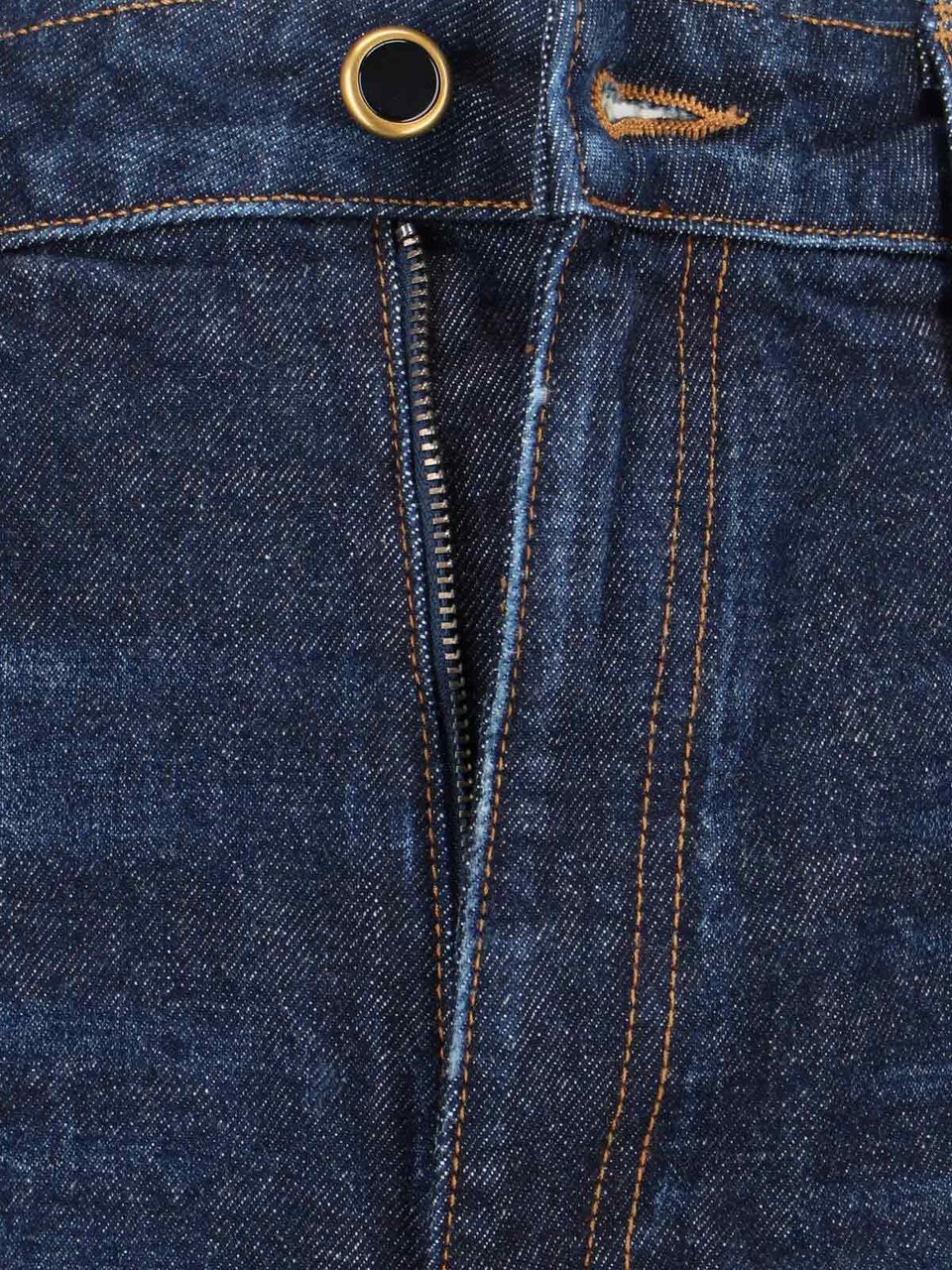 Khaite Blue High-Waisted Bootcut Denim Jeans Blauw