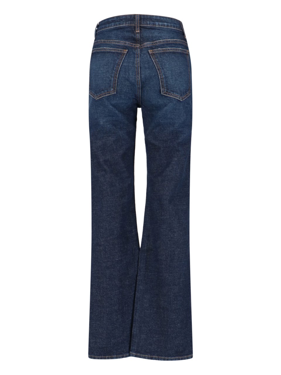 Khaite Blue High-Waisted Bootcut Denim Jeans Blauw