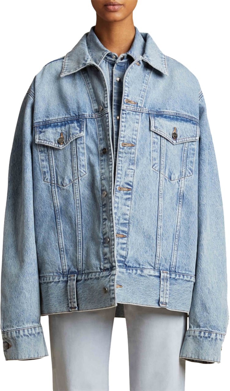 Khaite Coats Clear Blue Blauw