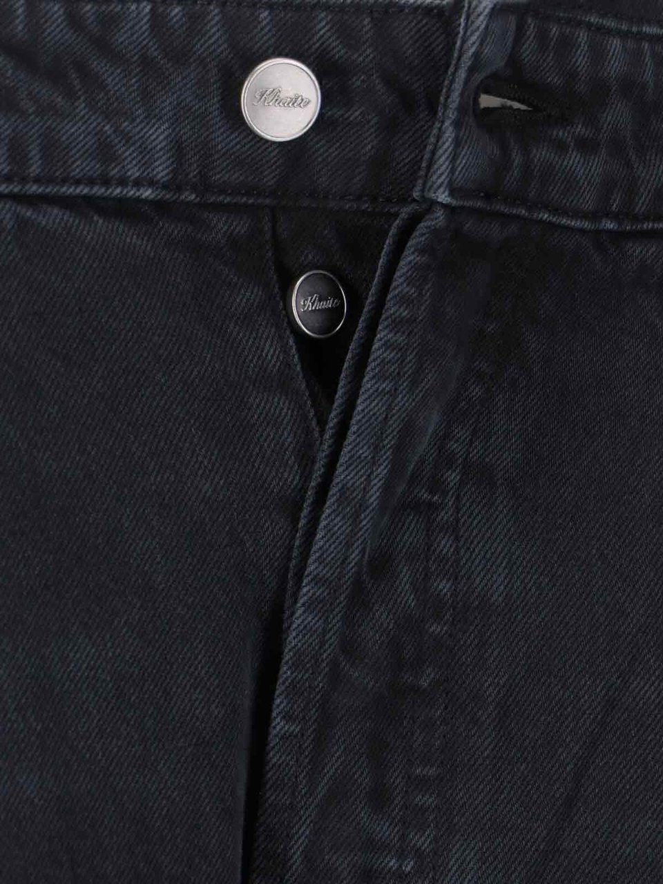Khaite "Dane" Wide Jeans – Black Zwart
