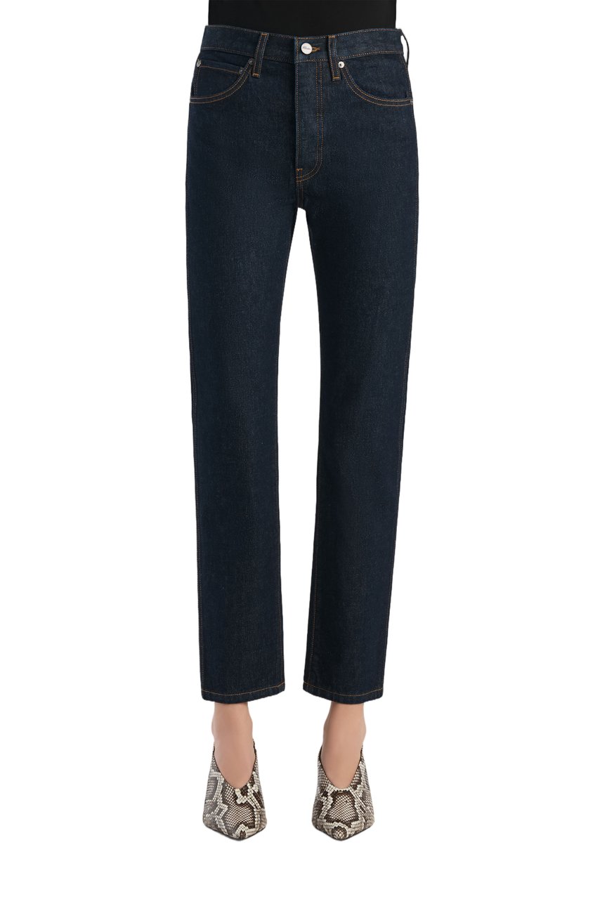 Khaite Finley Mid-Rise Slim Jeans Blauw