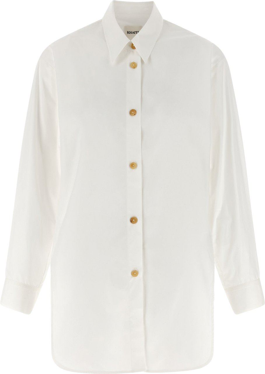 Khaite White Cotton Blouse Wit