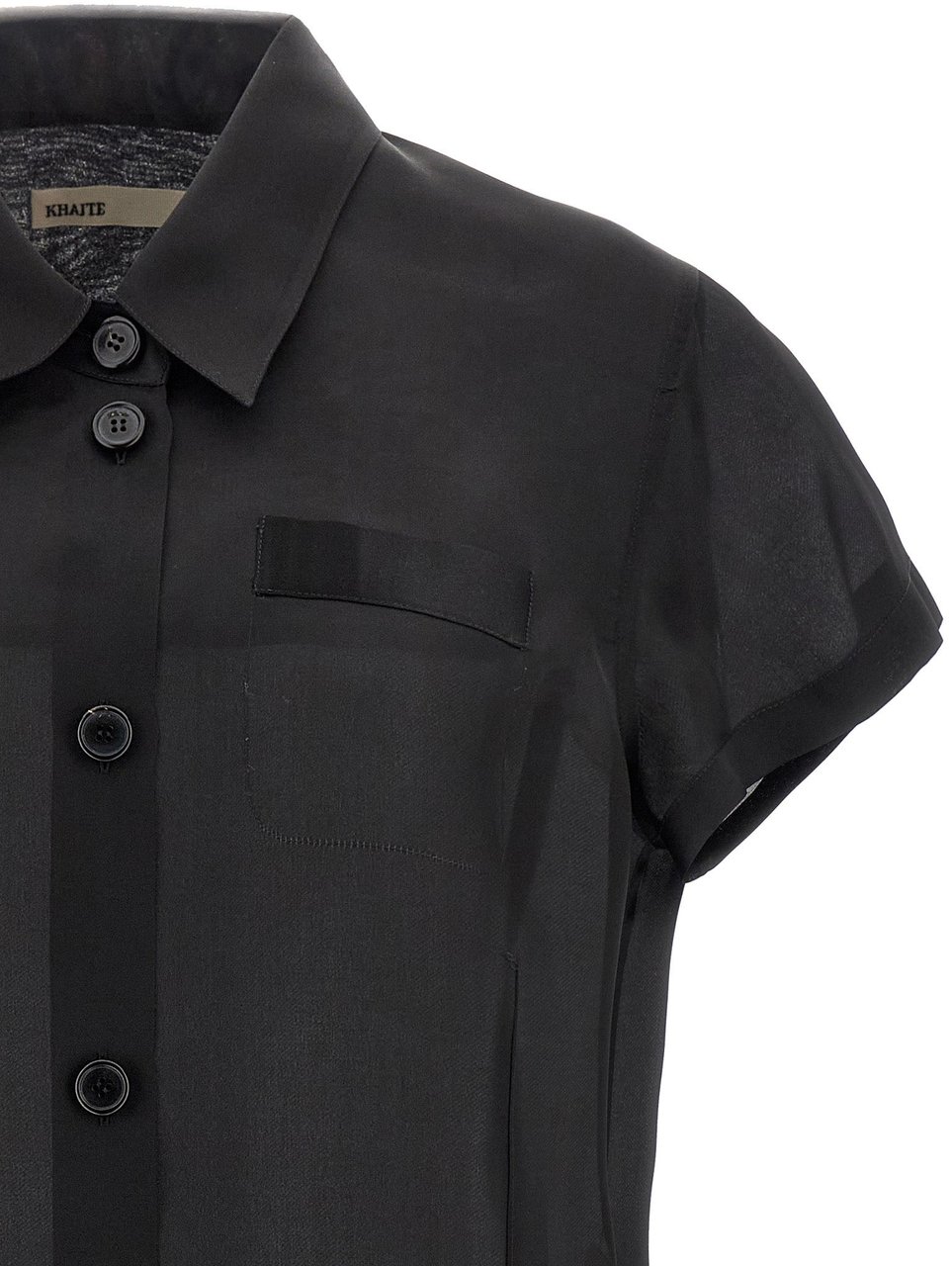 Khaite Black Silk Blouse Zwart