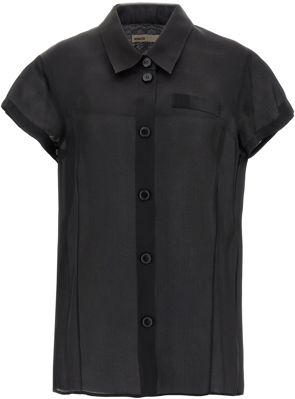 Khaite Black Silk Blouse Zwart