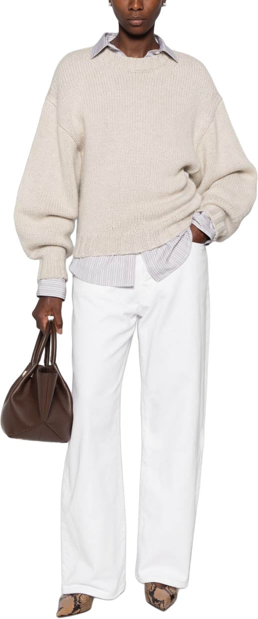 Khaite Sweaters Beige Wit