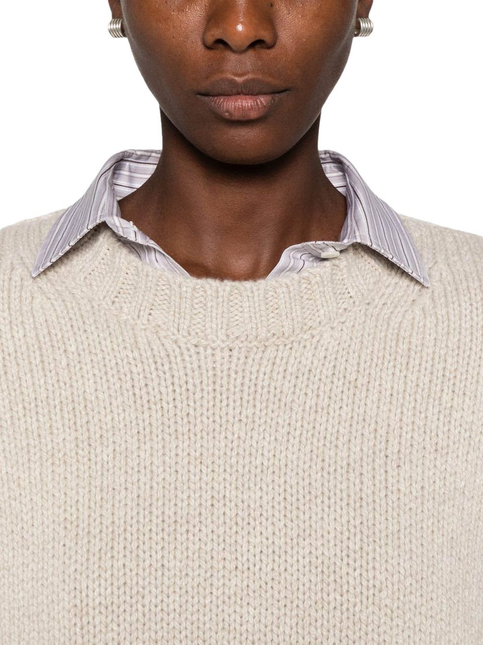 Khaite Sweaters Beige Wit