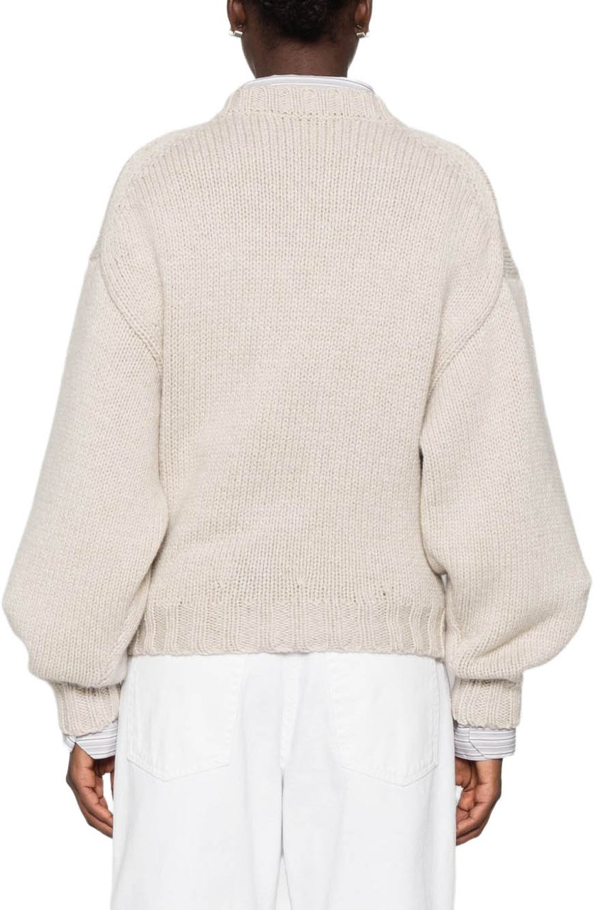 Khaite Sweaters Beige Wit