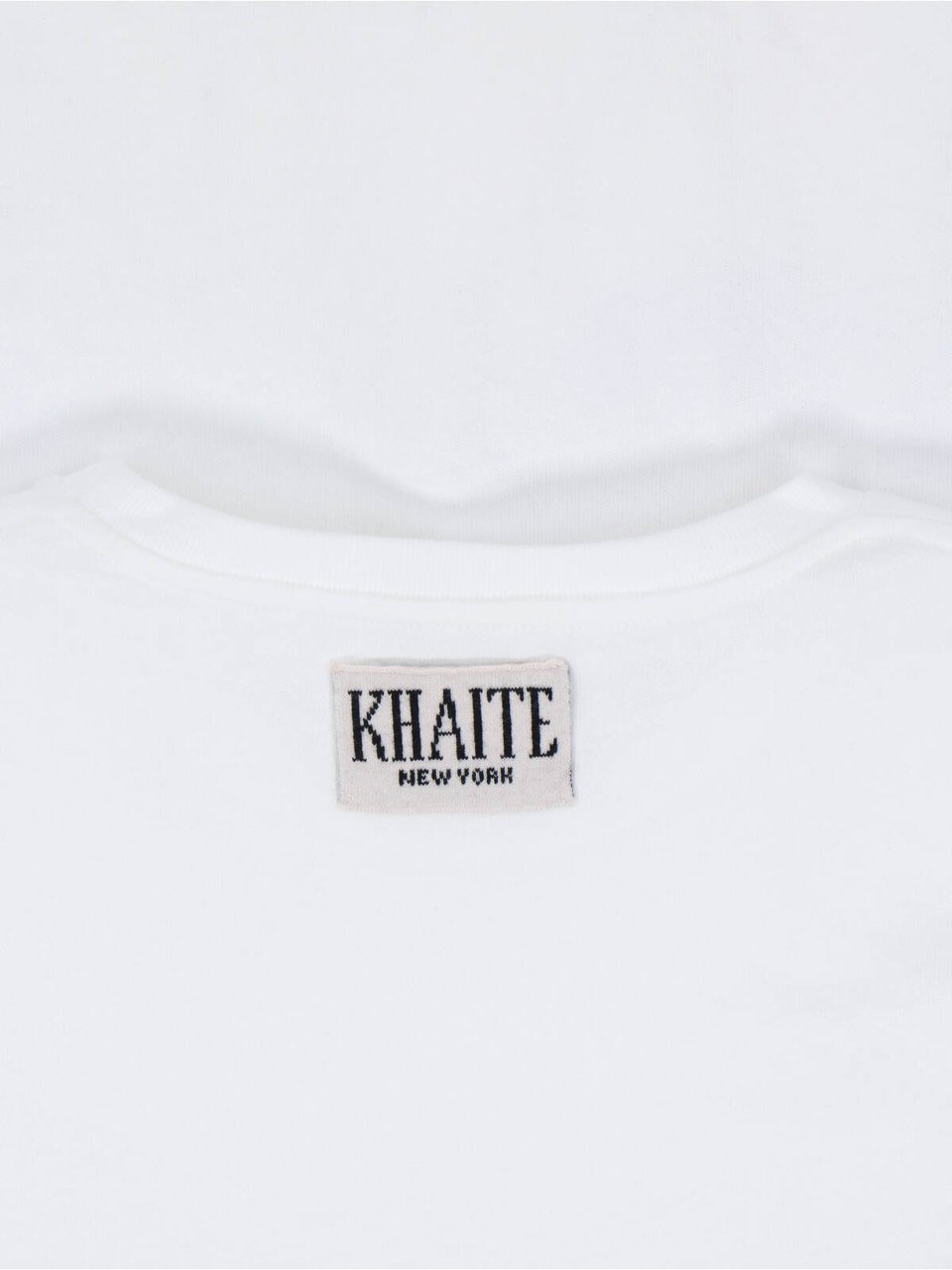 Khaite "Mae" T-Shirt, White Cotton, Crew Neck Wit