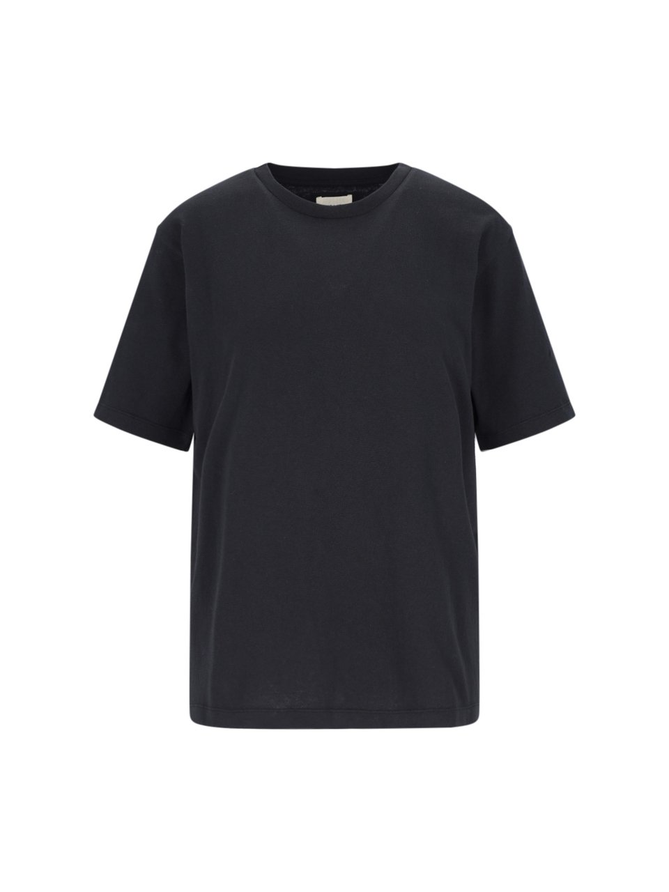 Khaite "Mae" T-Shirt, In Black Cotton Jersey Zwart