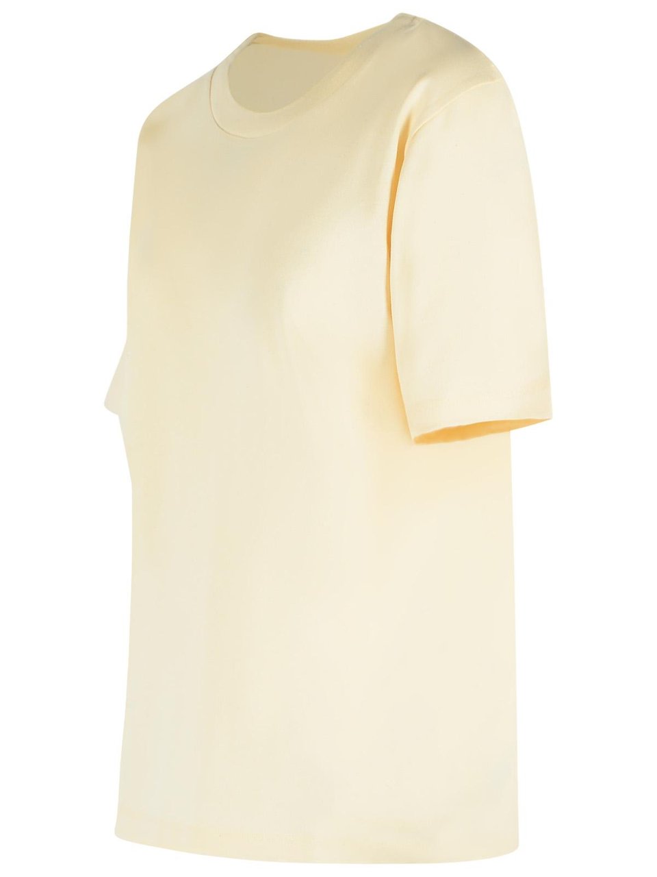 Khaite 'Allen' Cream Silk T-Shirt Neutraal