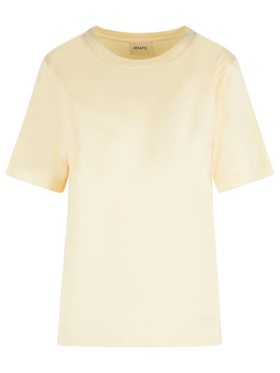Khaite 'Allen' Cream Silk T-Shirt Neutraal