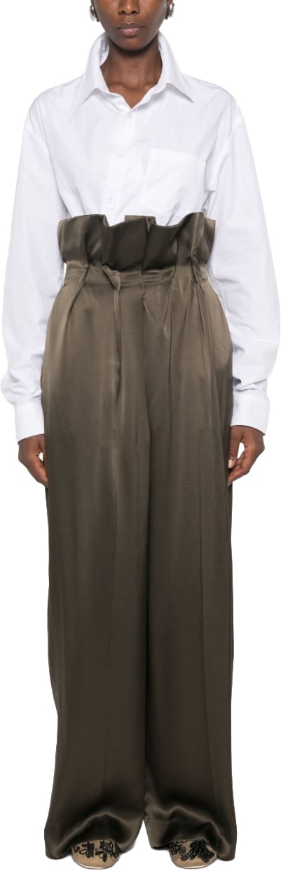 Khaite Trousers Green Bruin
