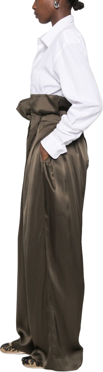 Khaite Trousers Green Bruin
