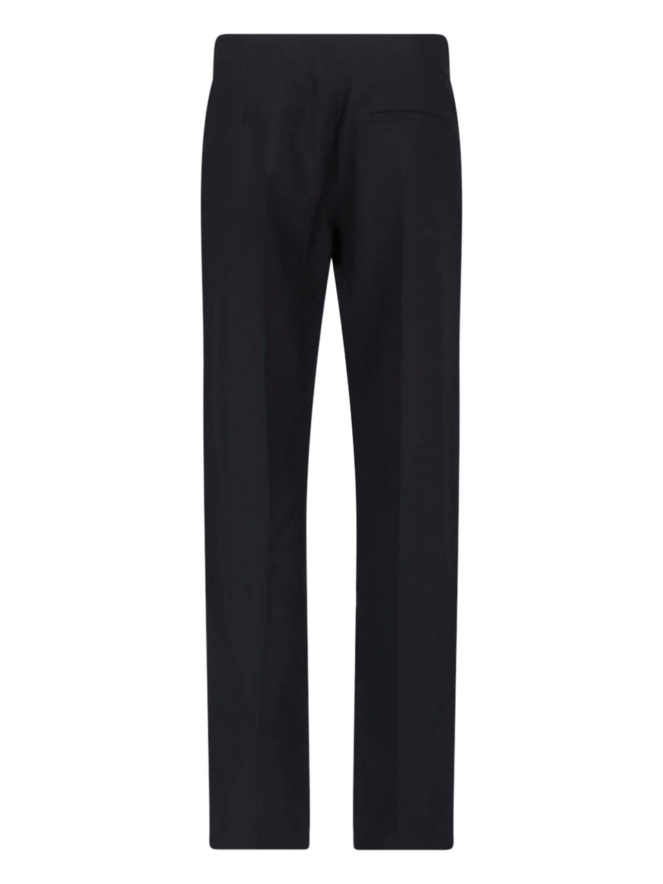 Khaite Black Virgin Wool Mita Straight-Leg Pants Zwart