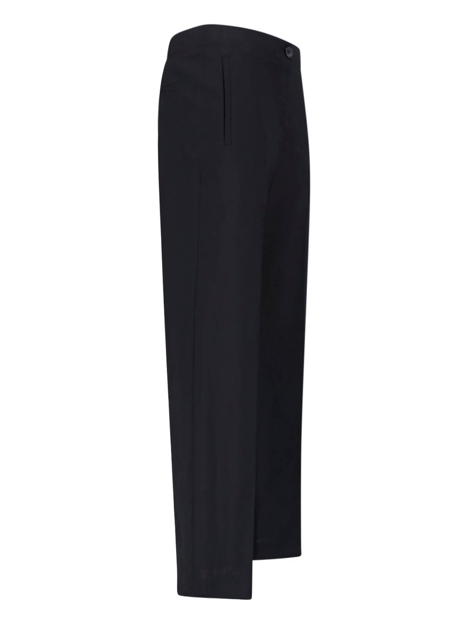 Khaite Black Virgin Wool Mita Straight-Leg Pants Zwart