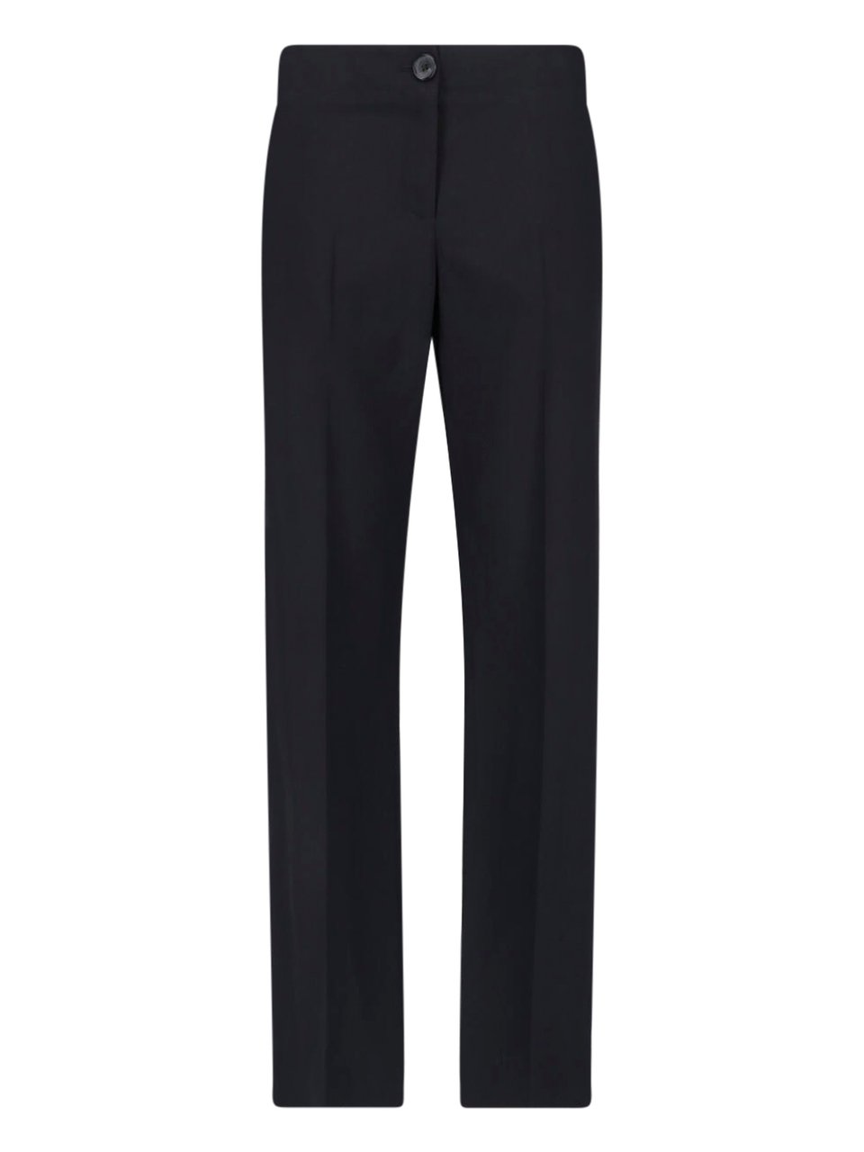 Khaite Black Virgin Wool Mita Straight-Leg Pants Zwart