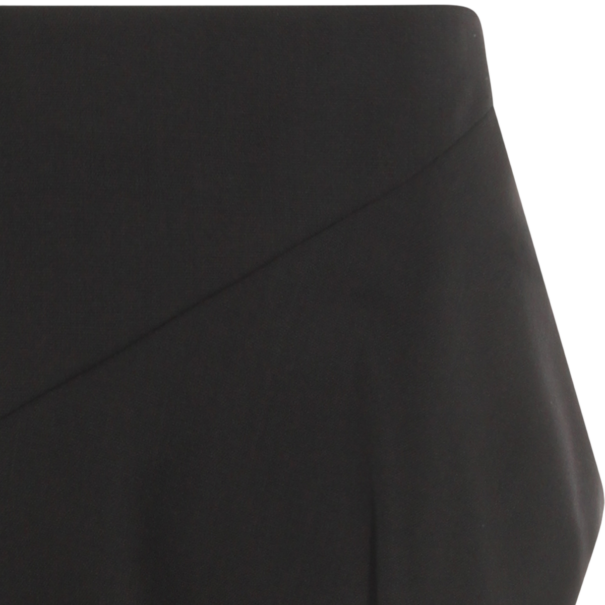Khaite Asymmetrical Black Midi Skirt with Draped Detail Zwart