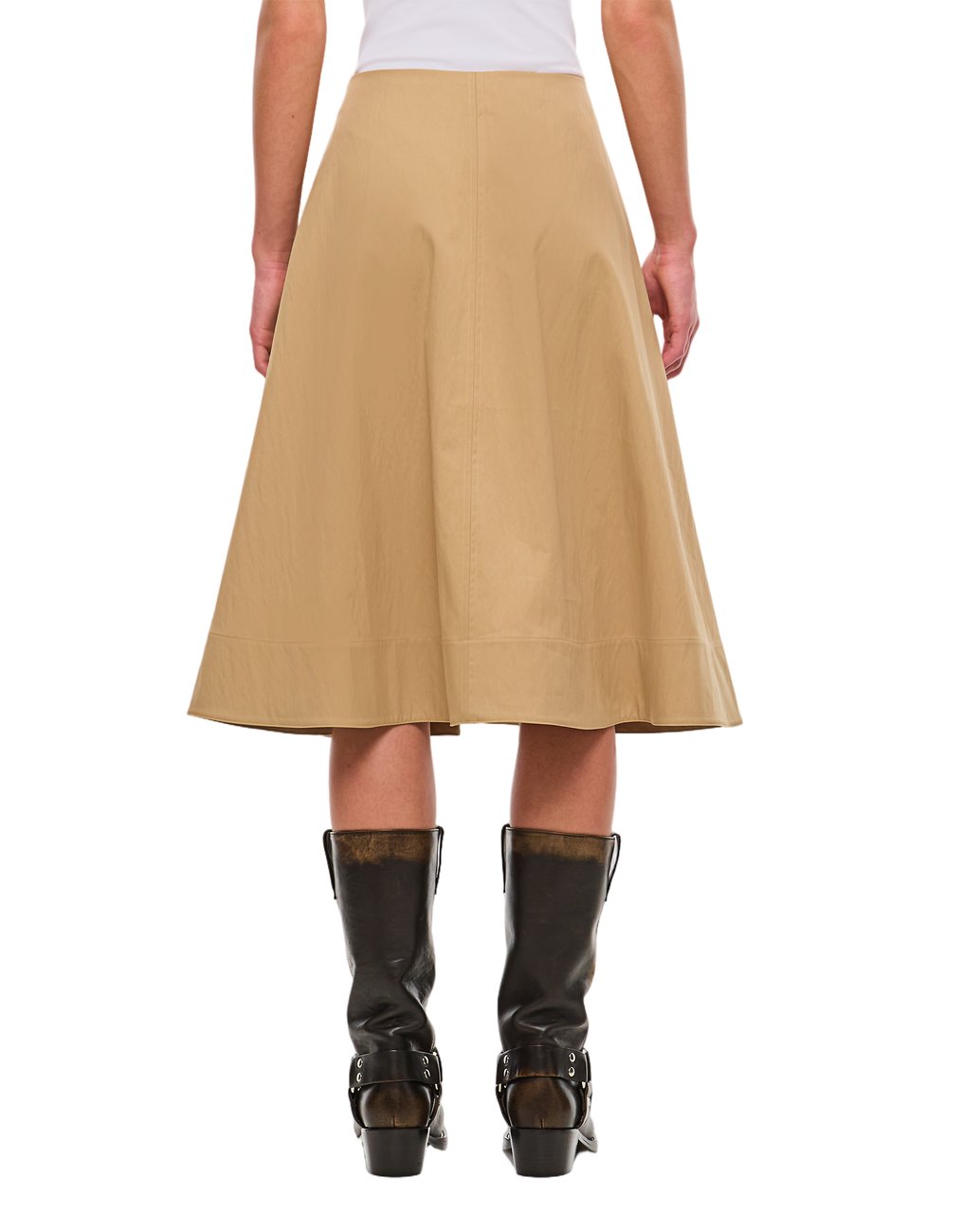 Khaite Renta Midi Skirt Neutraal