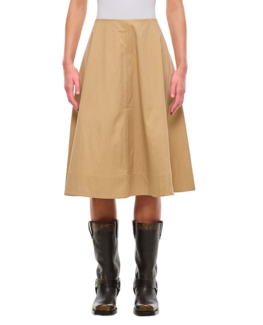 Khaite Renta Midi Skirt Neutraal