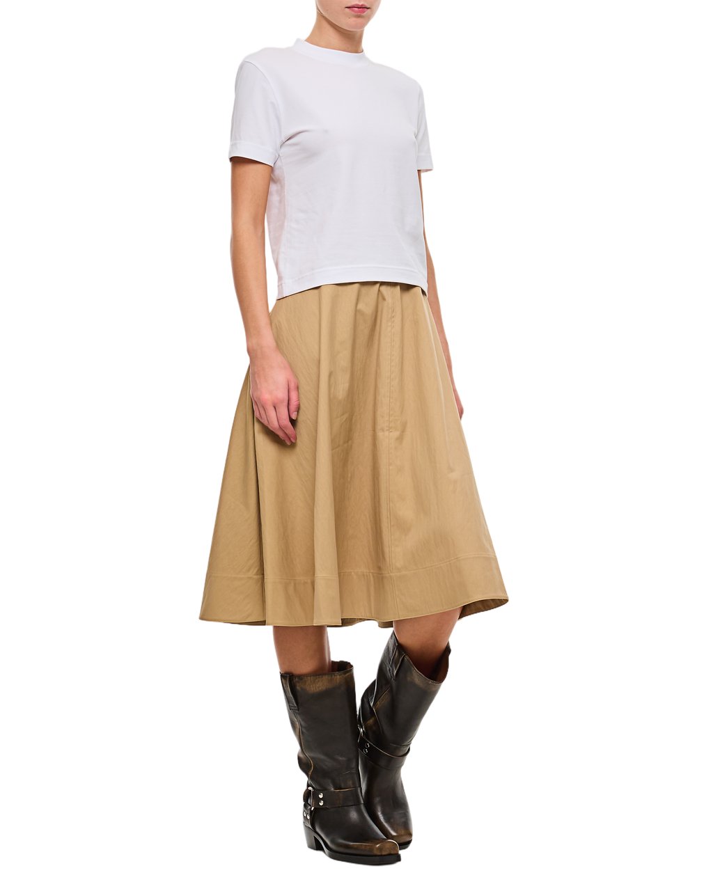 Khaite Renta Midi Skirt Neutraal