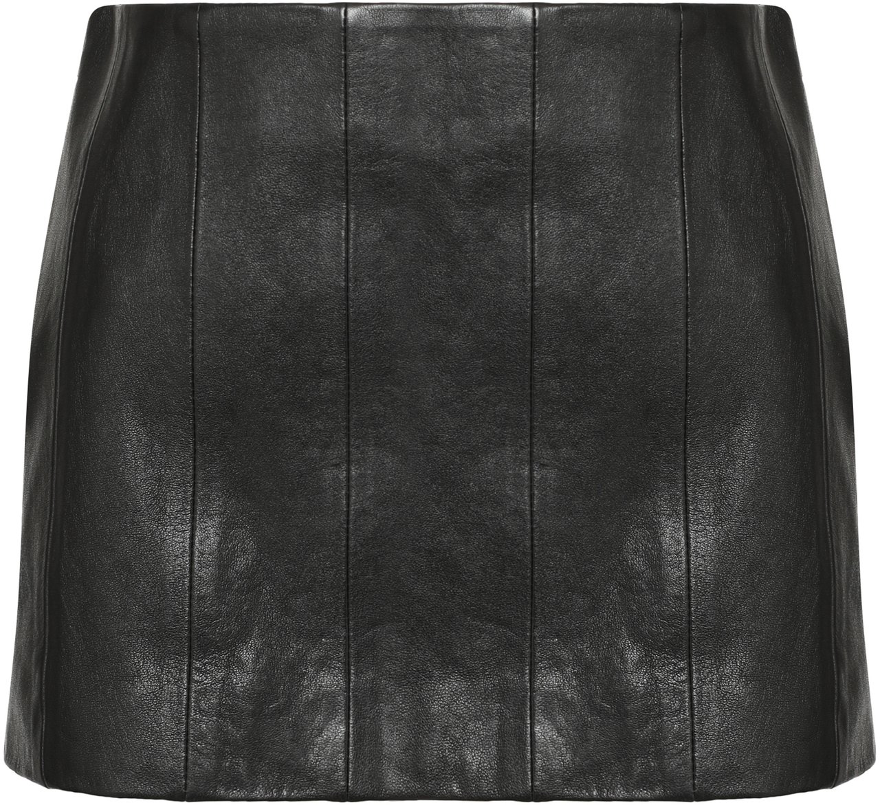 Khaite Meelar Leather mini skirt Zwart