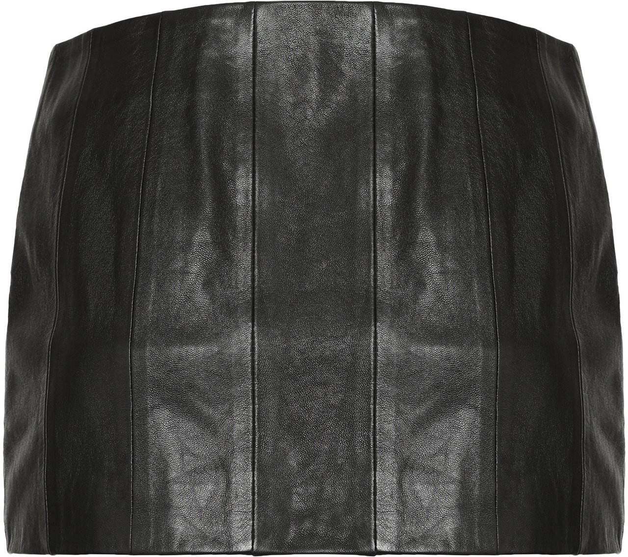 Khaite Meelar Leather mini skirt Zwart