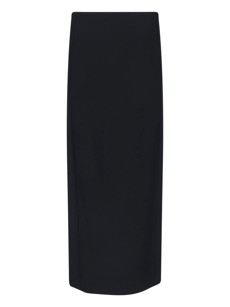 Khaite Black Lyle Side Slit Maxi Skirt Zwart