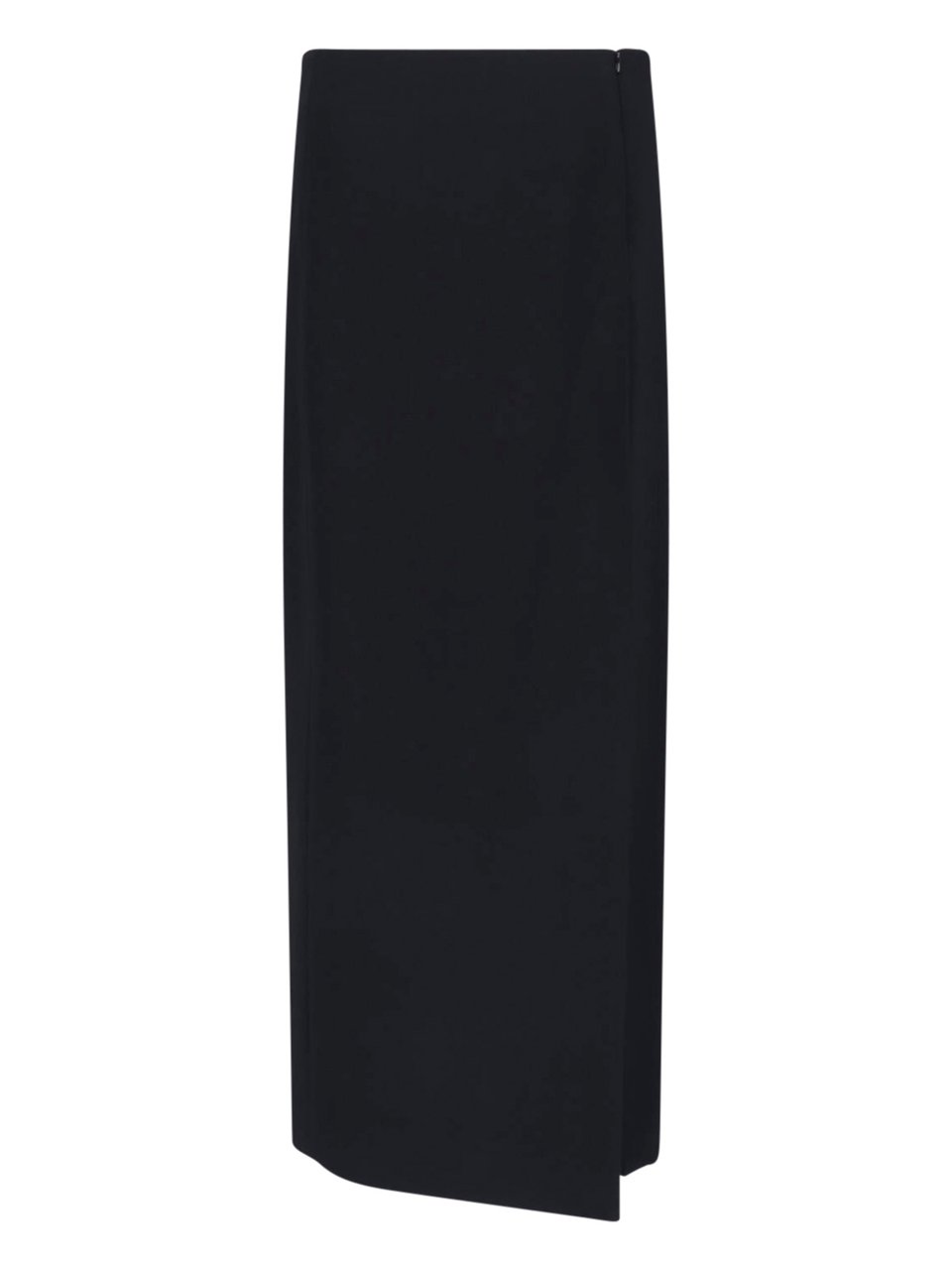 Khaite Black Lyle Side Slit Maxi Skirt Zwart