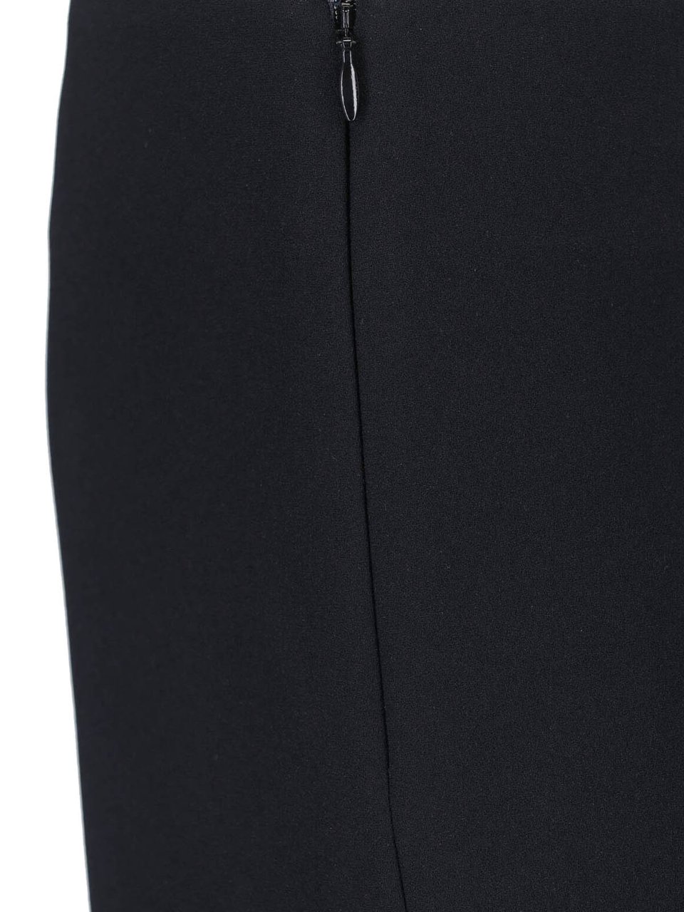 Khaite Black Lyle Side Slit Maxi Skirt Zwart